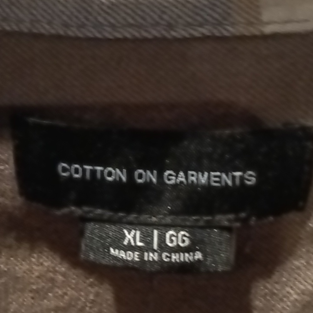 NWT COTTON ON GARMENTS cotton l/s stone plaid shirt Size XL